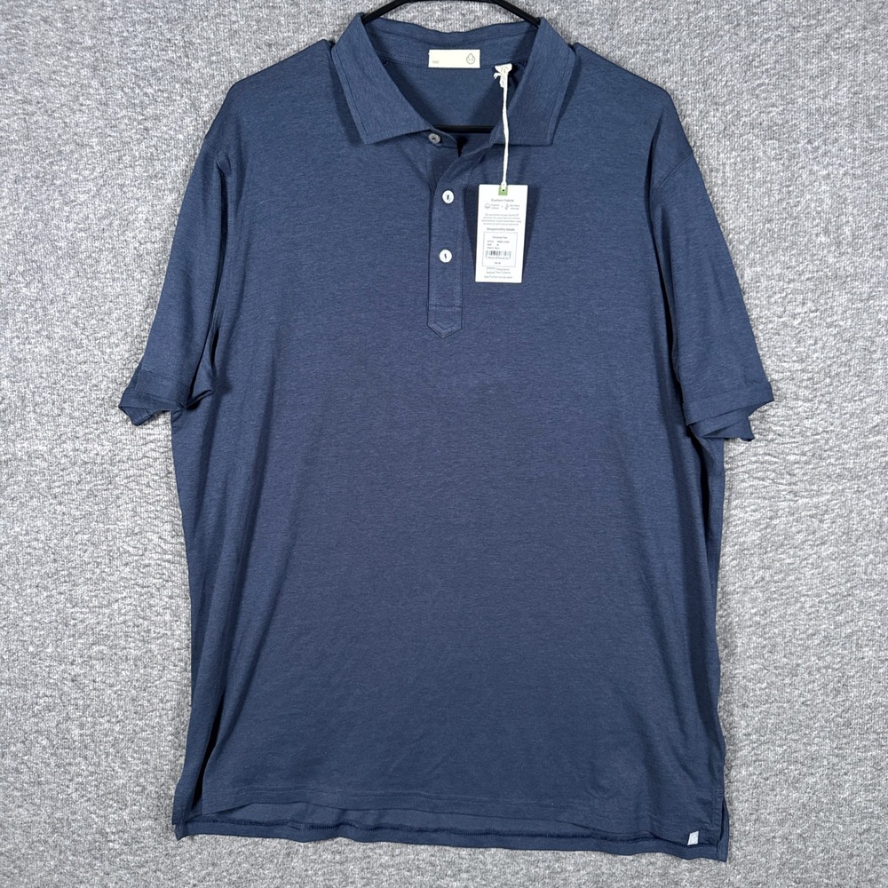 NEW tasc Performance Everywear Polo Mens XL Classic Navy Bamboo Organic Cotton